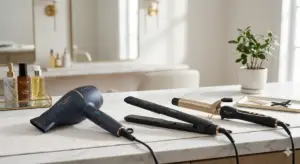 Uscator de par si placa de indreptat cu tehnologie ionica pentru protectia firului de par