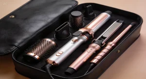 Set multistyler profesional cu accesorii de ondulare și îndreptare.